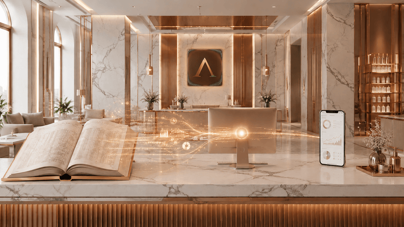 Salon business data being reviewed for operational insight
